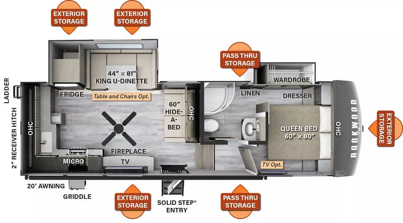 2023 Rockwood 2662RK Floorplan