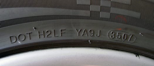 A Warning About Trailer Tires - DOT ID showing date of manufacture